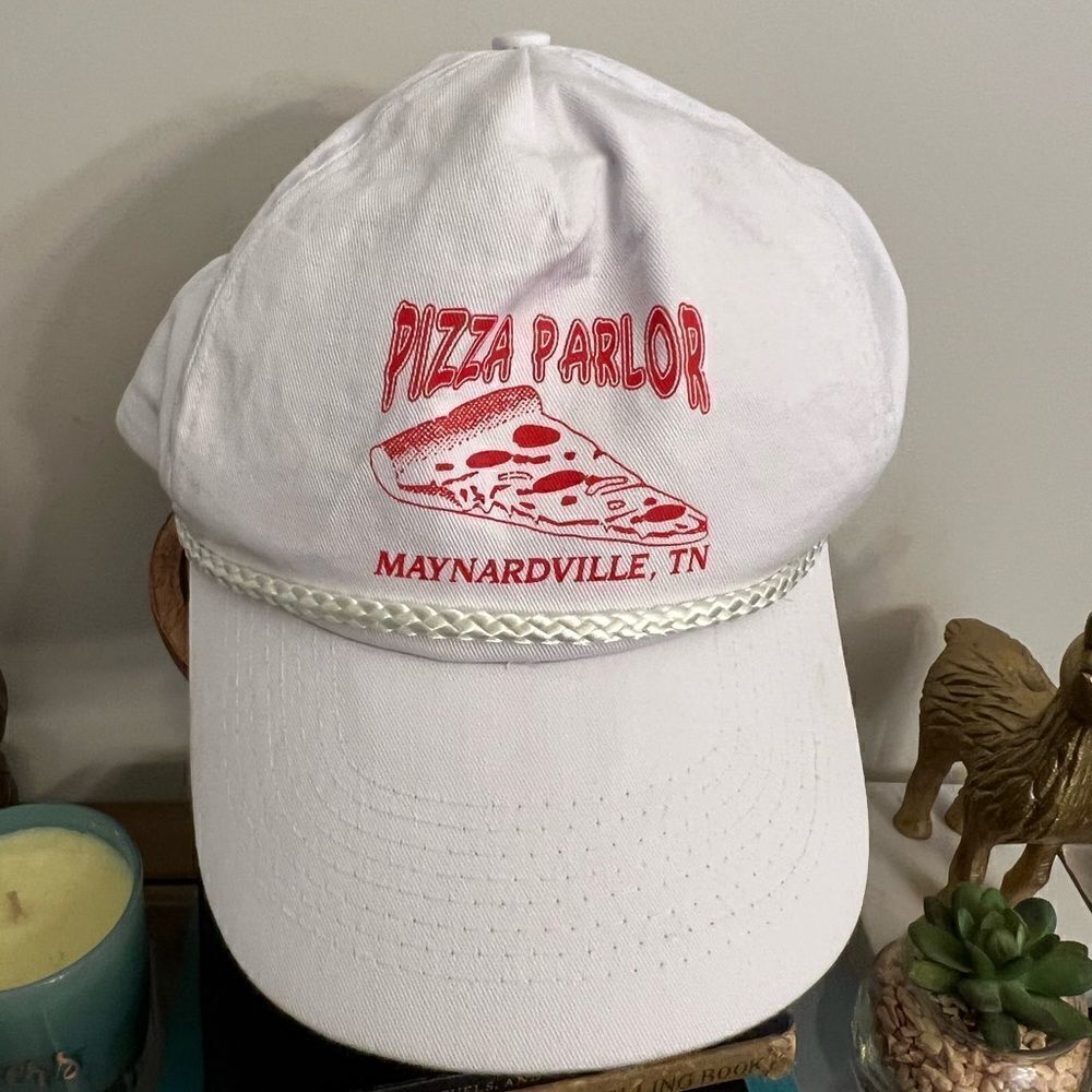 Vintage Cobra Caps Pizza Parlor Maynardville TN double SnapBack hat.